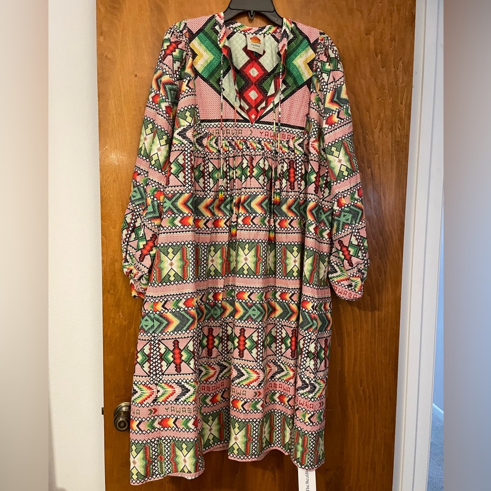 Farm Rio Colorful Dress, Sz L!